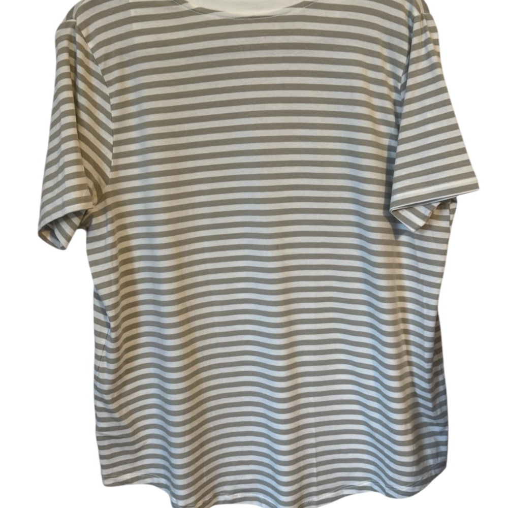 NWT NEUTRAL White and Tan Short Sleeve Tee SIZE: 14 #P - Picture 7 of 7